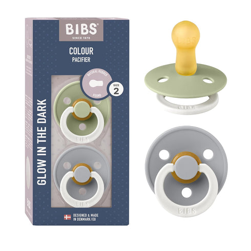 Bibs Pacifiers | Natural Rubber Baby Pacifier | Set of 2 BPA-Free