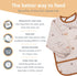 2 Pack 6 3 Sets BIBaDO Mess Proof Baby Bib, Long Sleeve Bib, month - Years, Waterproof Bibs for Toddlers, Baby Feeding
