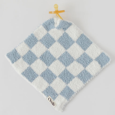 Cozy 9x9 Orelle Checkered Baby Lovey | Pacifier Holder | Ultra-Soft & Loveys for Babies | Newborn Gift & Registry