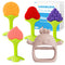 Teething Toys (5 Pack) - Tinabless Infant Relief Toys & Teething Mitten Set, Food Grade Silicone Anti Dropping Baby