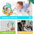 0-6-12-18 Koty Car Seat Toy - Kick and Play Activity Center with Mirror,Teether and Crinkle, Fun Travel Baby Toy