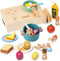 Wooden Kitchen Accessories Play Cooking Toys Set ,Play Pots and Pans Sets