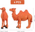 STOBOK Miniature Camel Models - Pack of 4 Camel Figurine Animal Desktop Ornaments