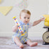 Rainmaker 12 inch Rattle Tube - Music Sensory Auditory Instrument Toy for Babies - Yellow Color