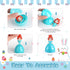 12 Uiseba PCS Princess Prefilled Easter Eggs, Easter Basket Stuffer,Hunt Gifts for Kids, Classroom Prize and Party