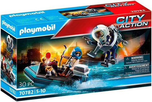 Playmobil Police Jet Pack with Boat