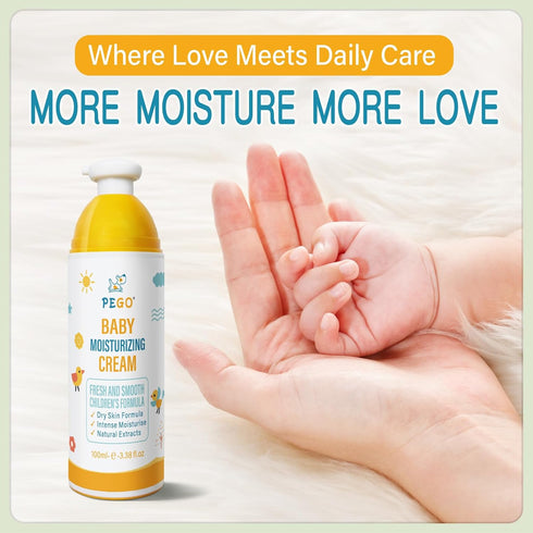 More100ml/3.38oz PEGO Baby Moisturizing Face Cream,with Shea Butter,Chamomile,Baby Daily Cream,Body Lotion,Moisturizes