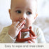 Smooch Rocking Teething Toys for Babies 0-6 Months, Easy to Hold Silicone Teether, Soothes Sore Gums (Clear)