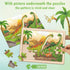 OGYZW 4-6, 4 Packs 24 3-5, Puzzles for Kids Ages Dinosaur Wooden Puzzles, Pieces Puzzles for Kids Ages Preschool