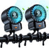 AMTIFO 2-Pack Stroller Fan for Baby: USB Rechargeable, Quiet, Adjustable & Portable