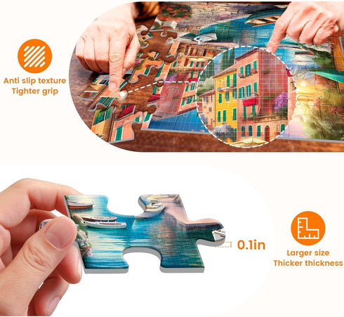 3 Pack 48 Piece Jigsaw Puzzle for Seniors, Large Piece Puzzles for Dementia and Alzheimer's Activities