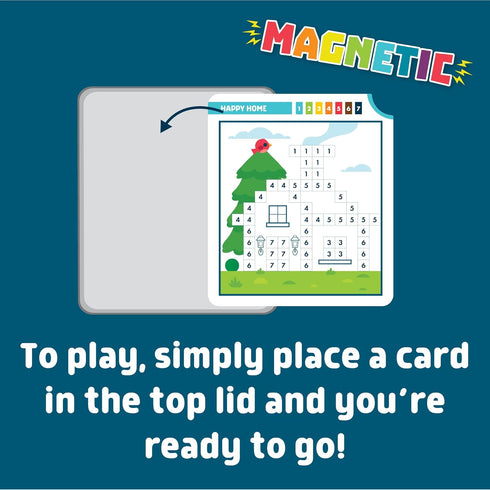 30 4+ Chuckle & Roar Magnetic Puzzle Kit Magnet by Number Edition, Mess-Free Color Matching Activity with Challenges