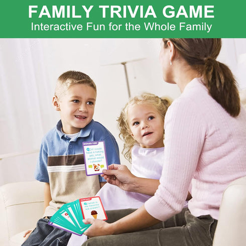 LotFancy 4 in 1 Card Games for Family Game Night, Scavenger Hunt Games for Kids, Indoor Outdoor Activities, Family