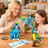 Set, 3 1 412 8 9 10 11 12+ PLAXSOON Flower Cat Building in Floral Parrot Butterfly Animal Figure Building Toy for Home