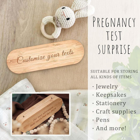 Custom Pregnancy Test Keepsake Box Personalised Pregnancy Announcement Surprise Announcement Gifts for Husband