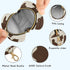 PYBUG Cow Print Round Pacifier Storage Case, Polyester & TPU Lined with Hook Buckle, Pacifier Container Box for Baby