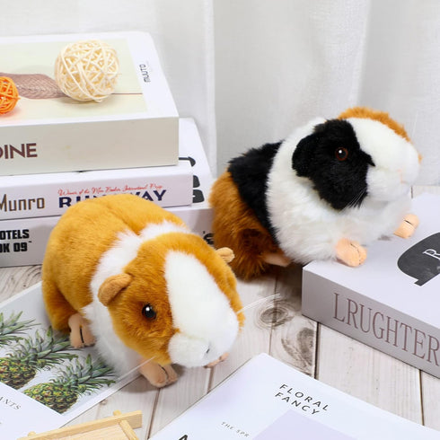 2 Pieces 8 Inch Cute Guinea Pig Plush Toys, Realistic Stuffed Animals for Boys Girls Themed Party Supplies