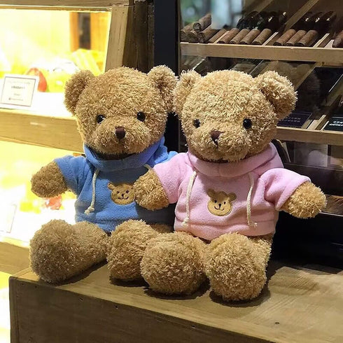 YUKOUQIAN 11.8" Teddy Bear Stuffed Animal Cute Plush Doll SoftToy Gift for Girls Boys Birthdays Christmas Children's