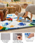 50x50, 4 TINYHARBO Premium Foam Baby Play Mat Developmental Zones Play Mat with Removable & Machine Washable Cover