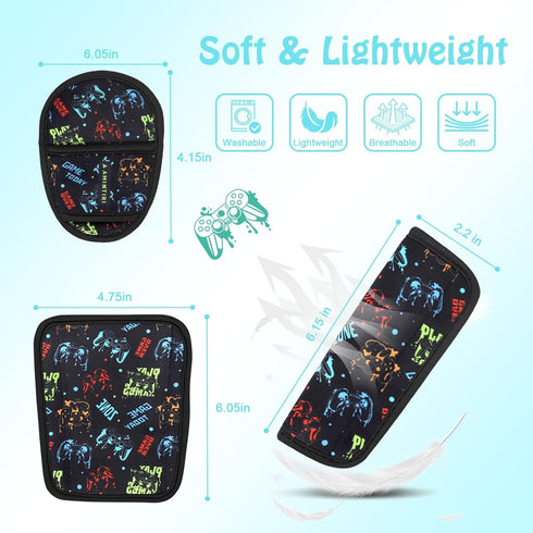 Amintiri 3 Pieces Car Seat Straps Pads for Kids, Ultra Soft Plush Car Seat Strap Covers for Kids, Infant Carseat