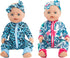 SOTOGO 5 Sets Doll Clothes Outfits - Jumpsuits with 5 Headbands for 14 to 17 Inch Baby Dolls