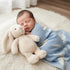 Cozy 30x40 Baby Knit Blanket Soft Cotton Blend with Rabbit and Carrot Design Lightweight Infant Toddler Swaddle Nursery