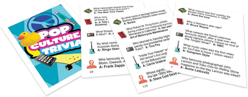 Outset Media Pop Culture Trivia Game - Fun Family Travel Game with 1200 Questions for 2 or More Players, Ages 12+