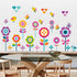 Flowers Wall Stickers for Kids Bedroom - Butterfly Bee Floral Decals for Girls Room, Classroom, Nursery, Playroom -