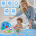 LOMAGTI Baby Bath Toys, Premium Silcone Mold Free Vegetable Bath Toys, Soft Toddlers Floating Bathtub Toy, No Hole Tub