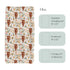 Highland Cow Boho Floral Changing Pad Cover for Baby Girls, Soft Stretchy Fitted Diaper Change Table Covers 32"/34" x