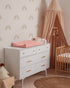 2Pack Blissful Diary Muslin Changing Pad Cover for Baby Girls, Ultra Soft Breathable Cotton, Baby Diaper Change Table