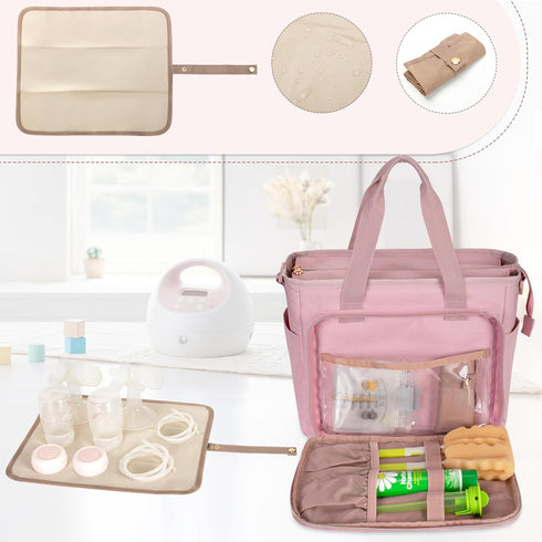S1 S2 LUXJA Breast Pump Bag Compatible with Spectra and (with a Waterproof Mat), Pumping Bag for Breast Pump and Extra