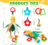 Hanging Rattles Toys, Car Seat Toys for Babies 0-6 Months, Soft Sensory Crib Toys with Crinkle, Squeaky & Teether for