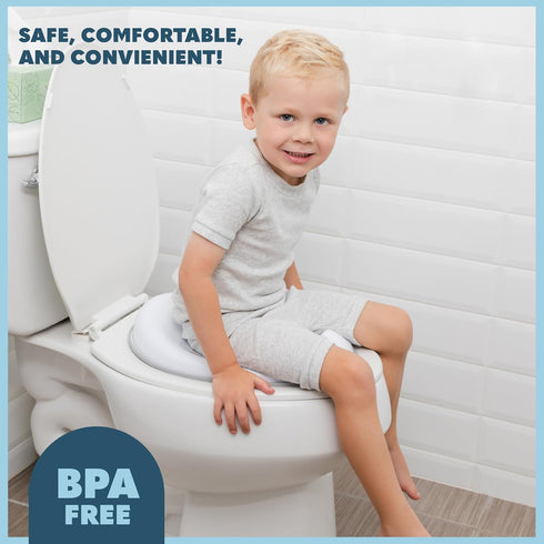 Todays Kids Toddler Potty Training Seat - Toddler Toilet Seat Attachment for Boys & Girls w/Splash Guard Non-Slip Grip