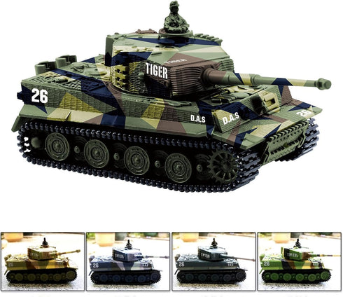 1:72 Cheerwing German Tiger I Panzer Tank Remote Control Mini RC Tank with Rotating Turret and Sound