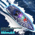 2.4Ghz 360 Swimming 8-12 Mini Remote Control Boat RC Boat Rotating LED Lights bulit-in Rechargeable Battery Pool