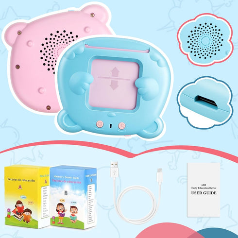 510 Spanish & English Talking Flash Cards for Toddler, Sight Words Learning Toys, ABC & Numbers Educational Montessori