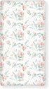 Winpema Floral Botanical Pattern Fitted Crib Sheet Pink Flower Baby Crib Sheet Fit