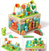 1 2 3 18 1st 1-3 JAUNTY Toddler Wooden Montessori Toy for Year Old Toys, Educational Stem Toy for Baby Boys Girls