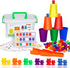 Bmag Counting Bears with Matching Sorting Cups, 90 Bears STEM Educational Toy for Toddler Pre-School Learning