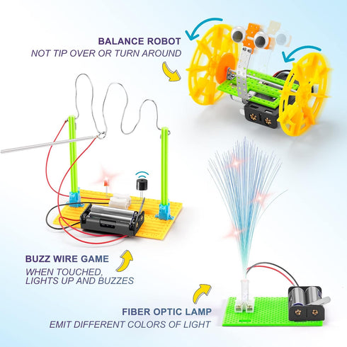STEM Robotic Kits, Science Experiments Robot Building Kit for Kids 5-12, DIY Coding Robots, Outdoor Toy
