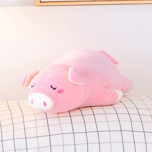 Lazada Kids Pig Plush Pillow, Stuffed Body Pillow, Pink, 16 Inches