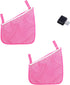 2 Pack Universal Side Sling Stroller Mesh Cargo Net, Adjustable Straps for Extra Storage Space - Pink