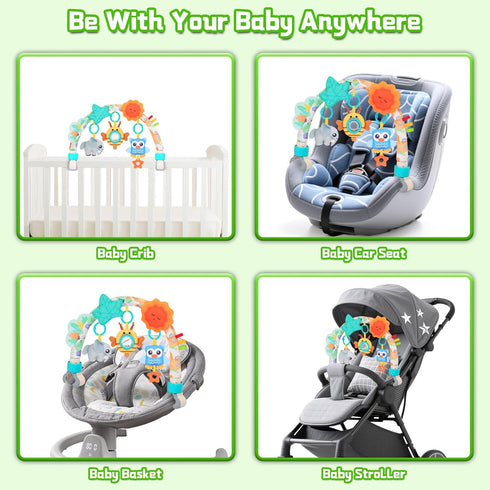0-6 0-6 6-12 Car Seat Toys for Babies Months,Arch Stroller Toys for Infant Months,Mobile for Bassinet Bouncer Hanging
