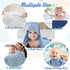 VitalCozy 8 (32 32 Inch,Gradient Pcs Baby Muslin Hooded Bath Towels and Washcloths Muslin Cotton Hooded Baby Towels