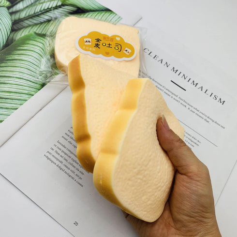 Toast Sliced Bread Stress Toy, Bread Shape Squishes, Sensory Fidget Toy, Stress Relief for Kids & Adults, Tricky Funny