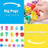 BEKILOLE Wooden Montessori Toys for Kids, Toddler Number Puzzles and Shape Stacker, Educational Math Blocks for 1 Year