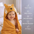NOOVIA 0-3 35 35 3D Baby Hooded Towel, Premium Cotton Bath Towel Toddlers Years, Extra Large x in, Animal Hood
