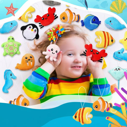 Libima 150 Set Pcs Mini Stuffed Animals Sea Animal Fruit Plush Keychain for Carnival Birthday Classroom Prizes