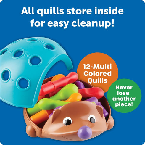 Learning Resources Spike The Fine Motor Hedgehog - Toddler Montessori Toys, Stacking Shape, Gifts For Boys And Girls